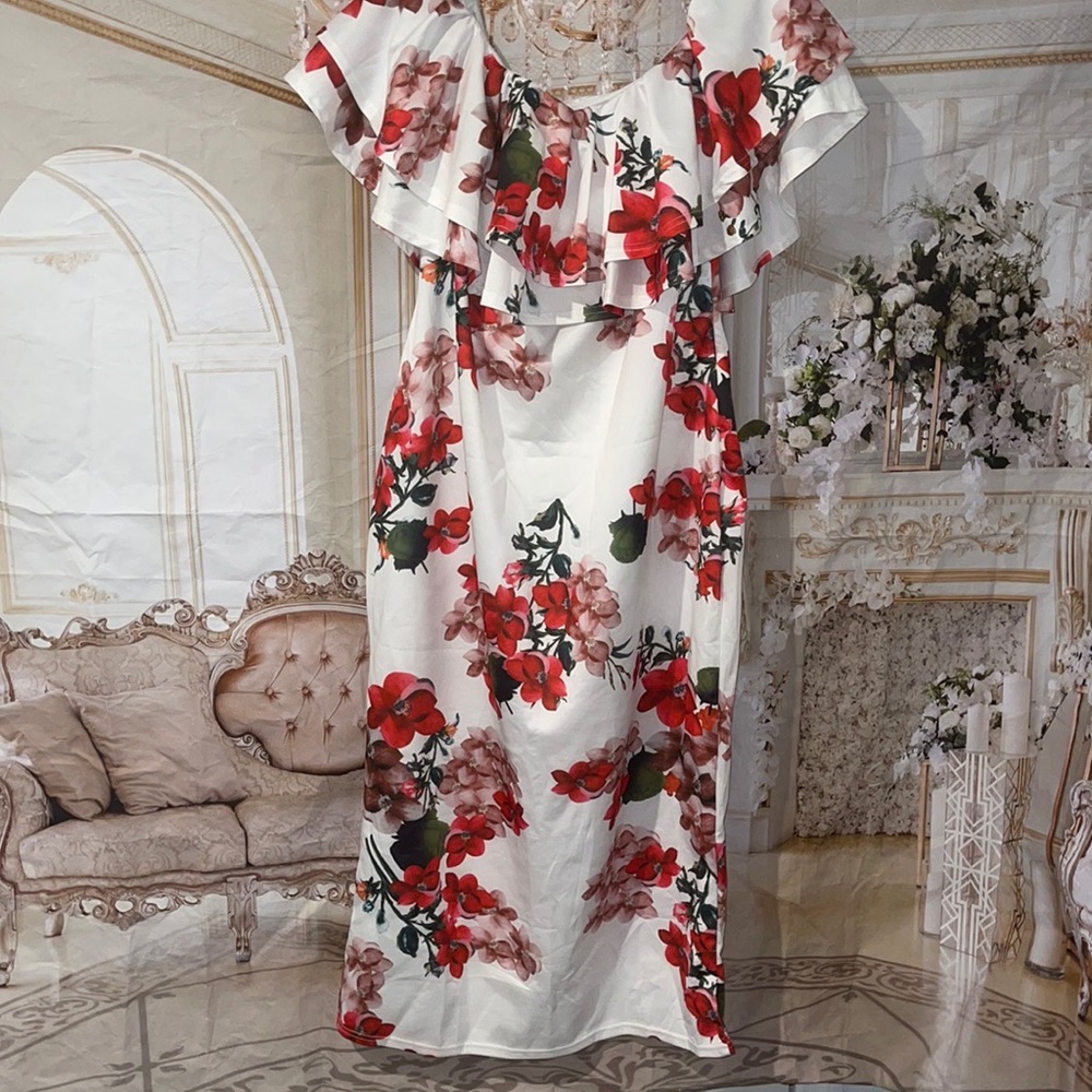 Plus size off shoulder dress